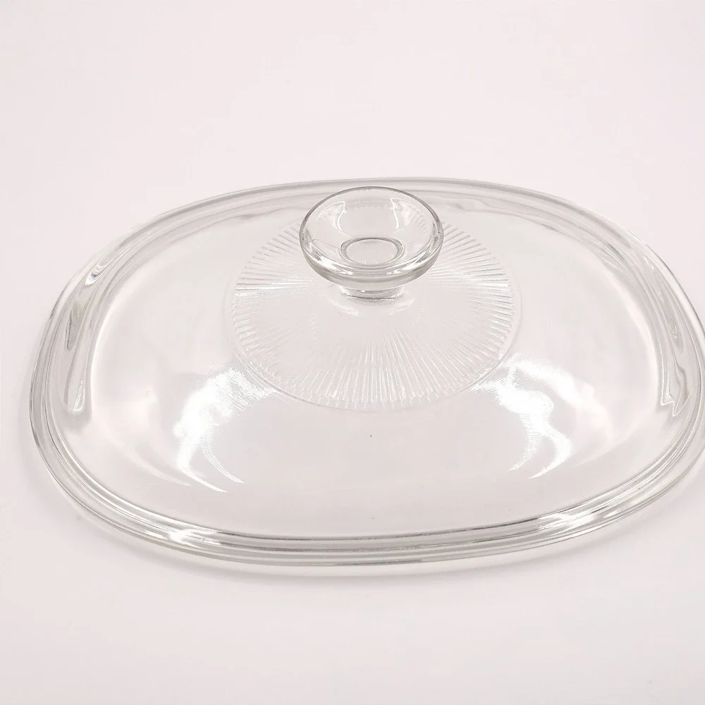 Pyrex F12C Oval Glass Lid ONLY For Corning Ware French White Baking Dish 9x7
